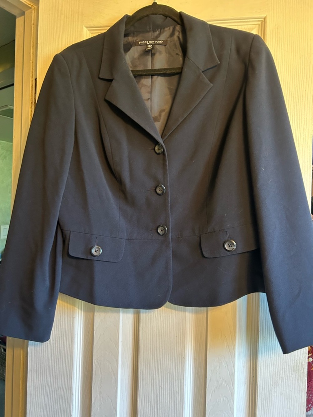 Briggs New York Navy Classic Tailored Blazer